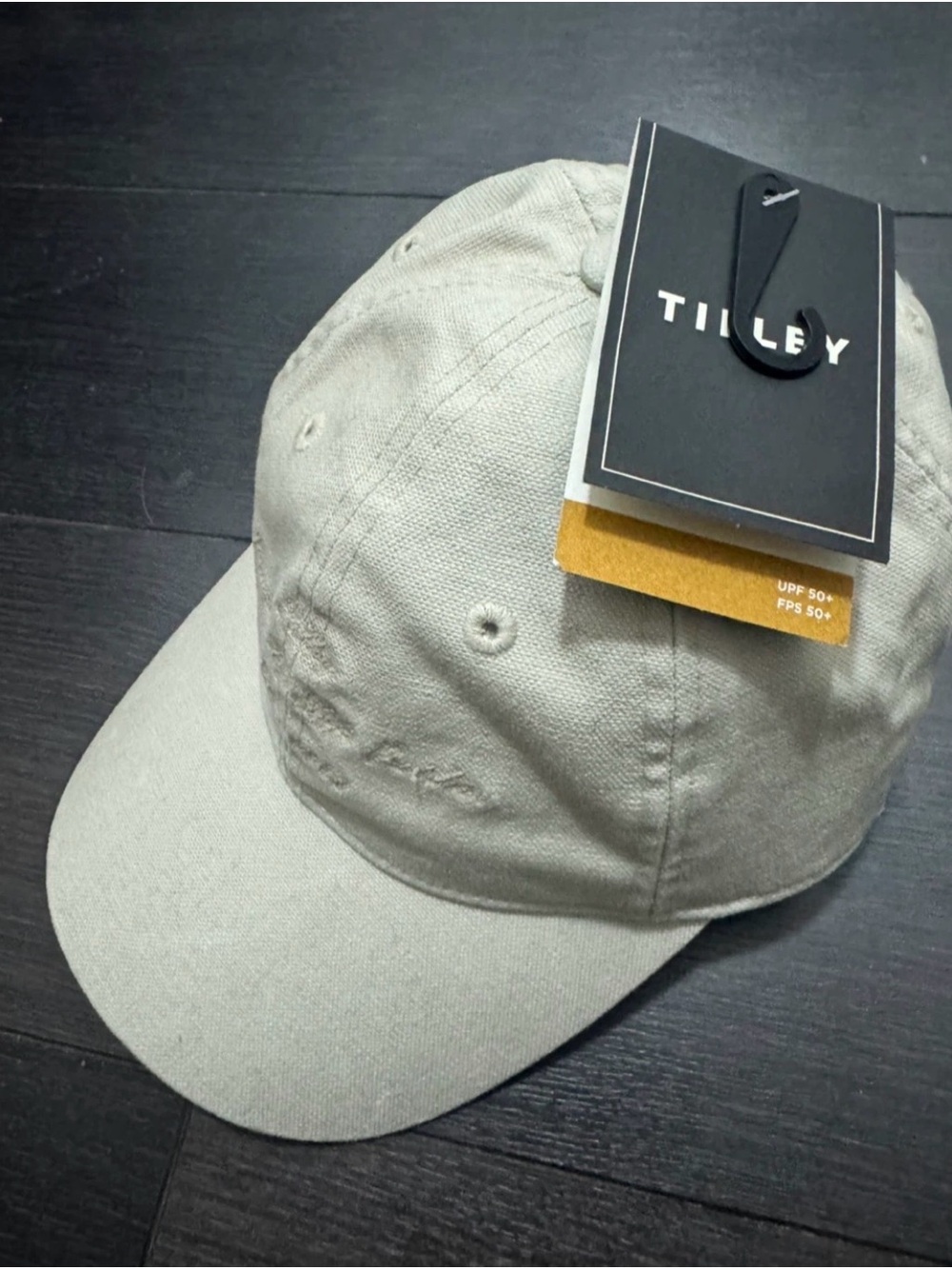 Tilley Light Gray Canvas Baseball Cap